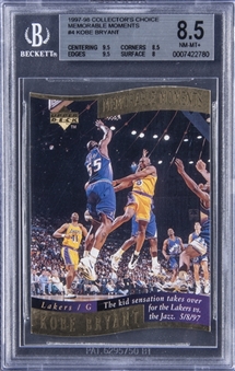 1997-98 Collectors Choice “Memorable Moments” #4 Kobe Bryant - BGS NM-MT+ 8.5